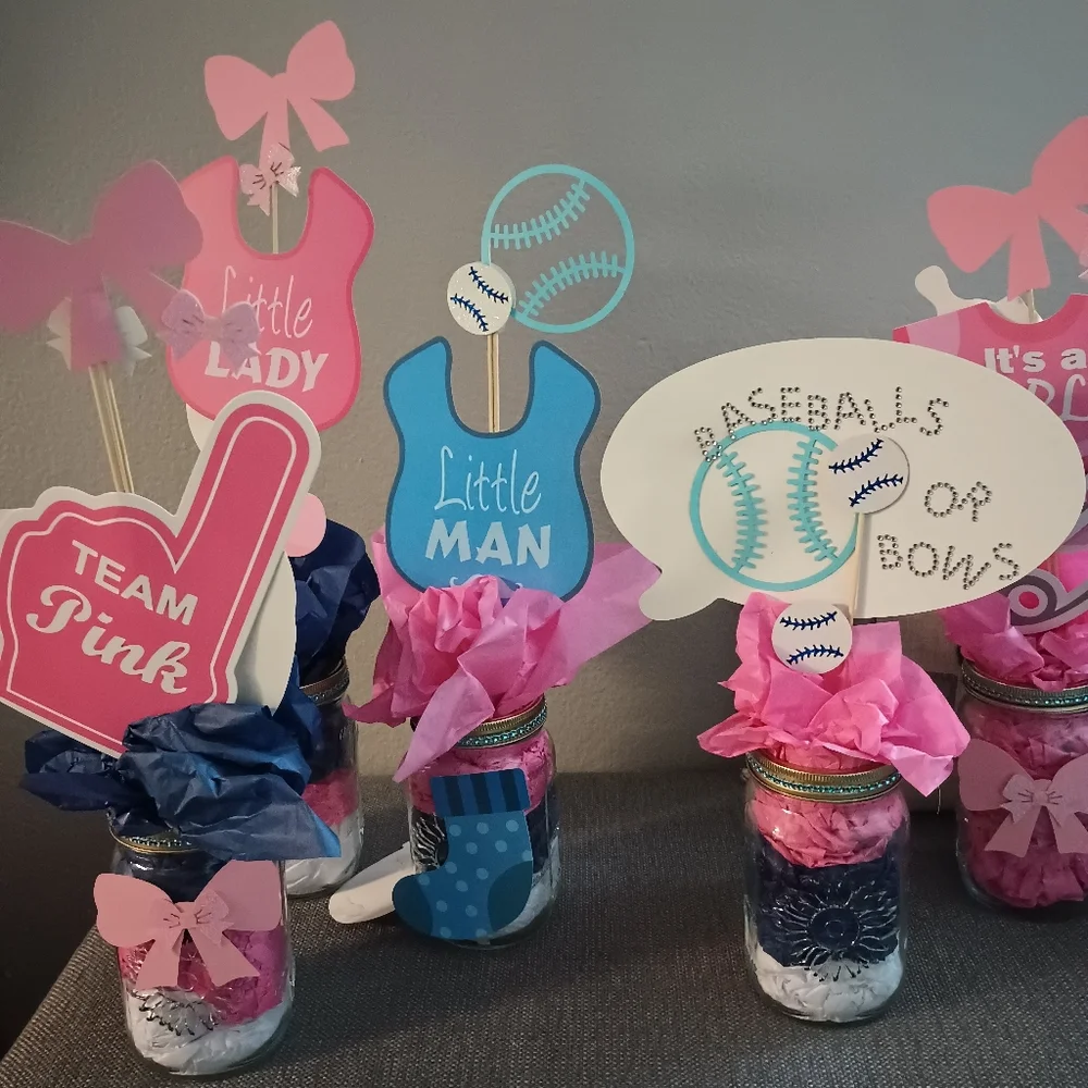 It's a BOY Gender Reveal Custom made 3D Centerpieces